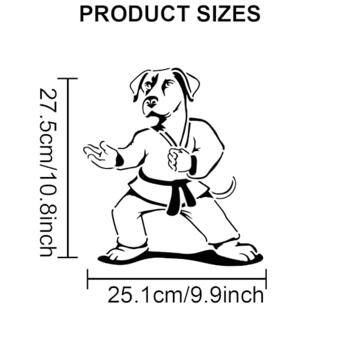 MAYJOYDIY Taekwondo Dog Sport Stencil 11.811.8inch Large Kung Fu Stencil With Paint Brush - Reusable Martial Arts Template for Wood, Walls, Canvas, Furniture, Crafts, Art Projects - color: Taekwondo Dog Sport