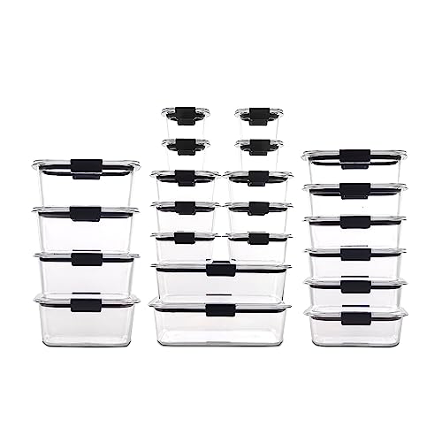 Rubbermaid Brilliance BPA Free 44-Piece Food Storage Containers Set Airtight Leak-Proof with Lids for Meal Prep Lunch and Leftovers - size: 44-Piece