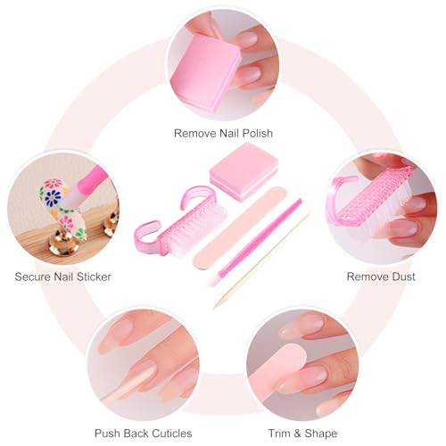 SUTOKAKA 10 Sets Disposable Manicure Prep Kit for Travel Home Portable Basics 5 in 1 Nail Salon Pedicure Kit Professional Nail Tools Supplies - size: 10 MIX2