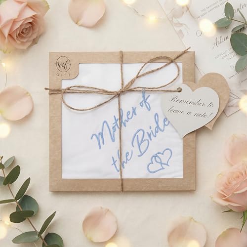 Mother of the Bride Gifts Wedding Handkerchief Keepsake - color: Mother of the Bride, style: Brown Envelope