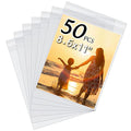 50 Pack Acid-Free Crystal Clear Sleeves Storage Bags for 8.5x11 Art Prints - size: 8.5x11 50 Pack