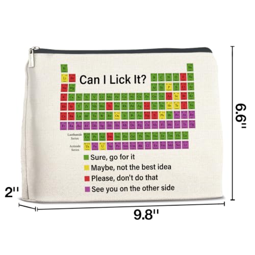 LyoGao Funny Periodic Table Makeup Bag, Science Teacher Gifts Cosmetic Bag - color: ccc