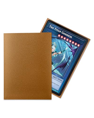 TitanShield Small Japanese Card Sleeves, Gold (150 Sleeves) - Fits YuGiOh - color: Gold