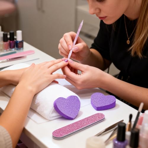 Manicure Kit Disposable Press On Nail Tool Packaging Kit (Purple, 32 PCS) - color: Purple, 32 PCS
