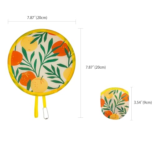 4 Styles Summer Round Foldable Hand Fan Japanese Foldable Fan Style Handheld Foldable Compact Cooling Fans,Round Folding Fan for Outdoor Games,Xmas Decoration,Festival,Party Favors,Travel,Events - color: 4Pcs Summer
