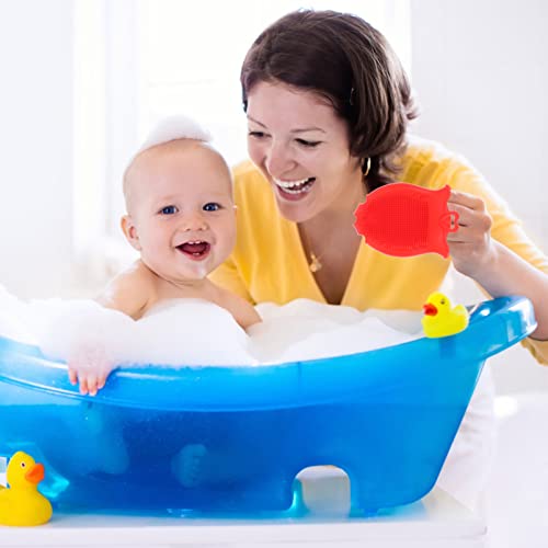 Beaupretty Baby Shampoo Brush Silicone Scalp Massager for Kids Gentle Exfoliating Bath Shower Brush with Ergonomic Grip Multi-Use Cleaning Tool for Hair Care and Relaxing Scalp Massage