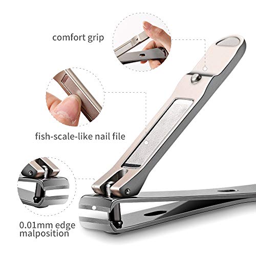 4 Pcs Manicure Set, Pedicure Sets, Nail Clipper Stainless Steel Professional Nail Cutter with Travel Case - color: Mr-6036