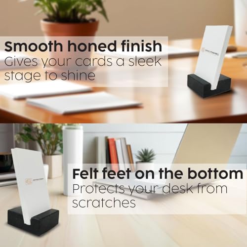 Black Granite Card Holder – Vertical, Holds 20