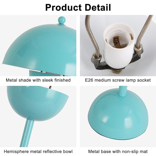 Creative Mid-Century Modern Bud Table Lamp for Home&Office, Turquoise - color: Turquoise