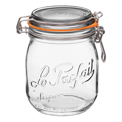 Le Parfait Super Jar 750ml (24oz) Glass Canning Jar, Wire Bail Lid, 1 Pack - color: 24oz (Single)