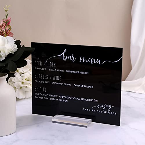 UNIQOOO 4" Clear Acrylic Stand | 6 Pack 3mm Slot Wedding Sign Holders, Perfect for Wedding, Table Number, Exhibition, Office, Restaurant, Business