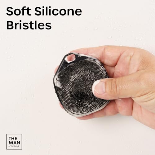 The Man Silicone Face Scrubber for Men, Face Cleansing Brush