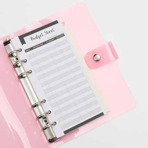 Pink A6 Budget Binder Planner Cover Shell Protector - color: Pink A6