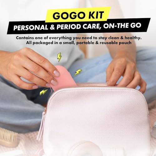 Bonks GoGo Kit - Emergency Period Kit - Portable Menstrual Pouch for Women & Teens - Essential Women's Travel Kit - Includes Tampon, Pantyliner, Underwear & More - Female Hygiene Care - style: Emergency Period Kit