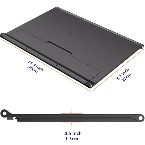 Readaeer Portable Book Stand Free Angle Adjustable Book Holder for Thick Textbook Collapsible Lightweight Book Rest (Black) - color: Black