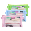 Toplive 3 Pieces Pencil Case Set, Clear Exam Pencil Pouch, Nylon Mesh Zipper Pen Case Bag, Makeup Bag for Women, Portable Office School Stationery Storage Pouch for Students Adults, Green Pink Blue