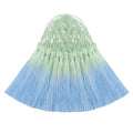 50Pcs 5 Inch Bulk Bookmark Tassel Kit for Graduation, Keychain(Green Blue) - color: Green&blue