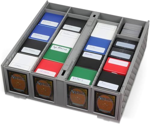 BCW Collectible Card Bin, Holds 3,200 Cards, Stackable, Grey, 2 Pack - style: 2 Pack
