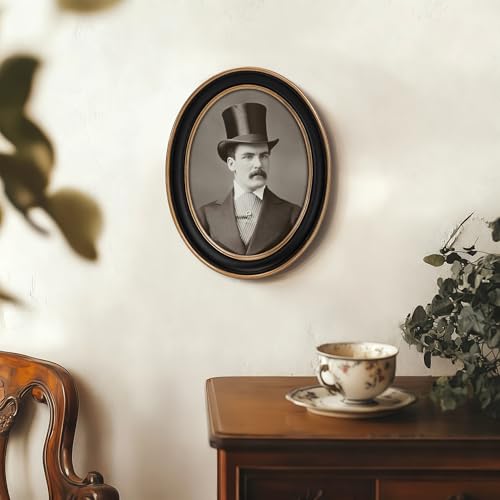 eletecpro 5x7 Oval Picture Frame with Real Glass Cover, Black, 2-Pack - color: Black, size: 5x7 Inches