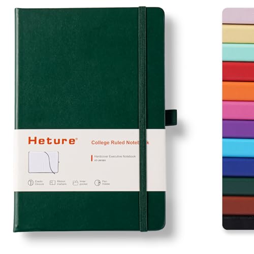 Heture Hardcover Notebooks, A5 Lined Journals Notebook for Work 160 Pages - color: Forest Green, size: 1 Pack