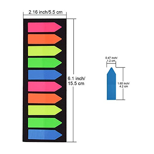Morepack 2000 Count Neon Color Tape Flag, Page Markers, Index Tab Flags - style: Arrow