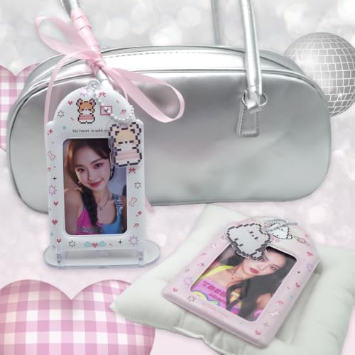 2 Pack K-pop Photocard Holder Keychain, Photo Card Holder with Cute Dog - style: Dog