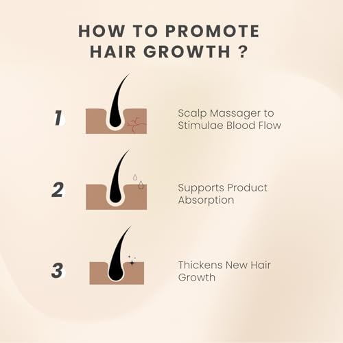 AIMIKE Scalp Massager Shampoo Brush, Soft Silicone Scalp Scrubber - color: Oatmeal
