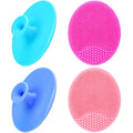 Silicone Facial Cleansing Brush - 4 Pack Face Scrubber & Exfoliator for Deep Cleaning, Soft Brush, Blackhead & Acne Pore Care