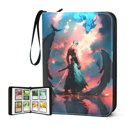 400 Pockets Zoro Card Binder, Portable Waterproof PU Storage Album,P690 - color: OP02-400, size: 4 Pocket