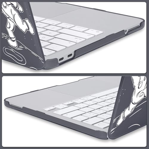 Astronaut Kicking Planet Black Case for MacBook Neo 13 inch A3404 - color: Funny Astronaut Kicking Planet