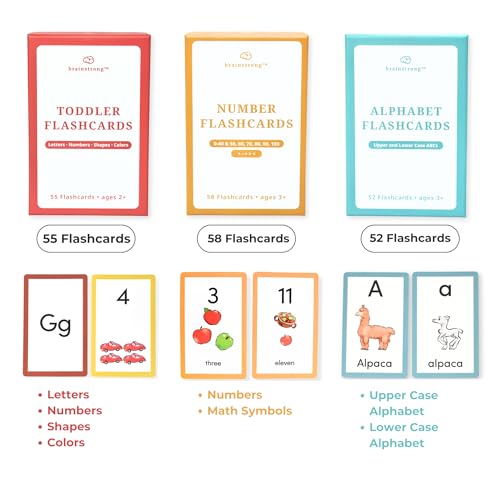 Preschool Flash Cards | ABCs Letters Numbers Shapes Colors | Ages 2-5 | Created by Dr. Derek Lester | Premium Flashcard 3 Box Set - style: Box Set