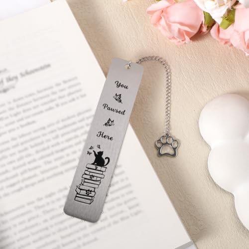 Cat Bookmark, Zinc Alloy Cute Funny Bookmark with Paw-Shaped - style: Butterfly Cat