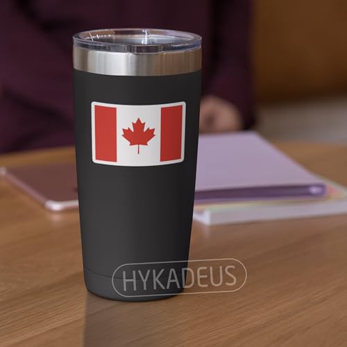 (3Pcs) Canada Flag Stickers – Canadian National Flag Vinyl Decals, 3" x 2" - color: Canada