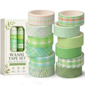 12 Rolls Washi Tape Set, Fresh Matcha Green Decorative Tape,Assorted Styles