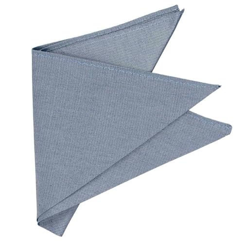 tiemart Regent Morris Neckwear Silk/Linen Pocket Square - color: Dark Blue Regency