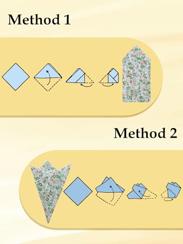 Luckyvestir Floral Pocket Squares for Men Cotton Flower Handkerchief Formal Wedding Party Graduation - color: Green Pink White
