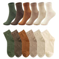 MAGIARTE Womens Mini Crew Cotton Socks,6 Pairs - color: Color#15