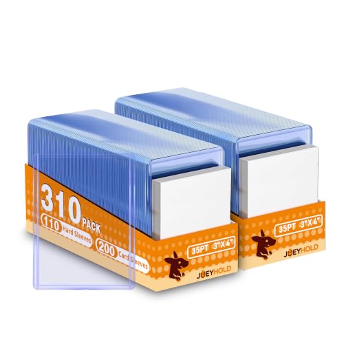 620 Top Loaders for Cards,Premium Plastic Baseball Card Sleeves - size: 220 Blue Sleeves + 400 Soft Sleeves