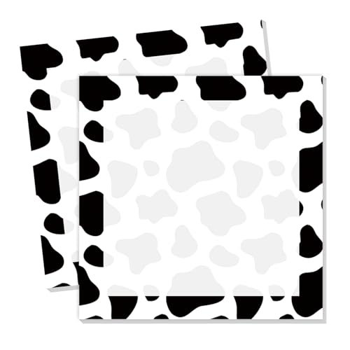 Cute Sticky Notes 3 x 3 in, 2 Pack Self Stick Note Pads with Fun Patterns, Strong Adhesive Memo Pads for Office School Home, 80 Sheets per Pad Cow Print - color: Cow Print