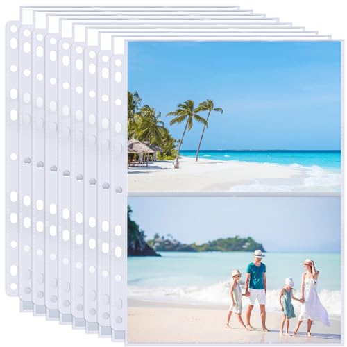 50 Pack Photo Sleeves Holds 200 5"x7" Photos, Clear Photo Page Protector for 3 Ring Binder, Double-Sided Photo Album Refill Pages Photo Pockets Photo Sleeves Binder Sheets - size: 5"x7"