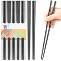 Fiberglass Chopsticks Set, Black, 9.5 Inch - color: Black