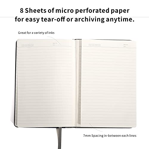 Lined Journal Notebooks with Pen Loop, Hardcover Notebook Journal for Work, 100Gsm Premium Thick Paper with Inner Pocket, Medium 5.7"x8.4", （Blue, Ruled） - color: Gray-blue, size: 1 Pack