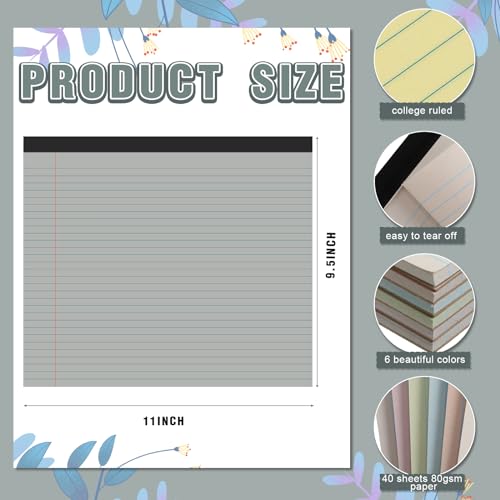 Lincia 6 Pcs Legal Pads Landscape Notebook, Sweet Color - color: Sweet Color