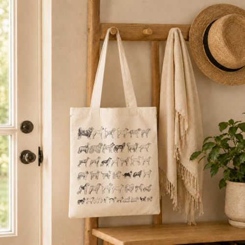 Funny Canvas Tote Bag, Reusable Shoulder Grocery Bag, Holiday Gift Bags for Friends, 13.7x15.7 inch - color: Style 25