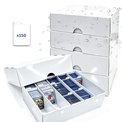 6-PACK Trading Card Storage Box 5 Row for 5000ct TCG / 3000ct Sports Cards - size: 5 ROW-6PACK