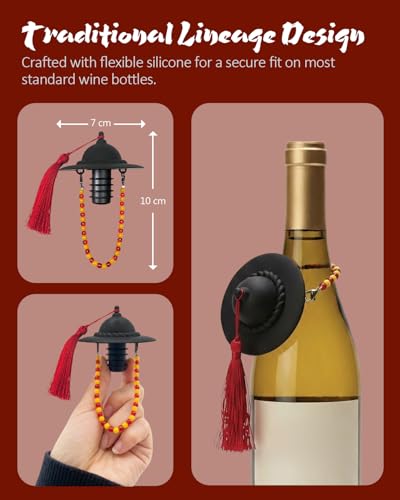 GRIPONG "Jeonlip" Traditional Korean Design Multicolor Wine Bottle Caps to Preserve Freshness, Stylish and Durable, Perfect for Parties and Gifts - Decorative Bottle Plug for Wine & Whiskey - color: Purple