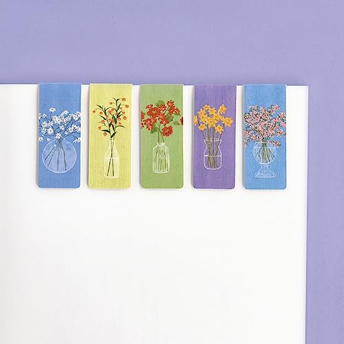Monolike Magnetic Bookmarks Olivia's Flowers Ver.1, Set of 5 - color: Olivia's Flowers Ver.1