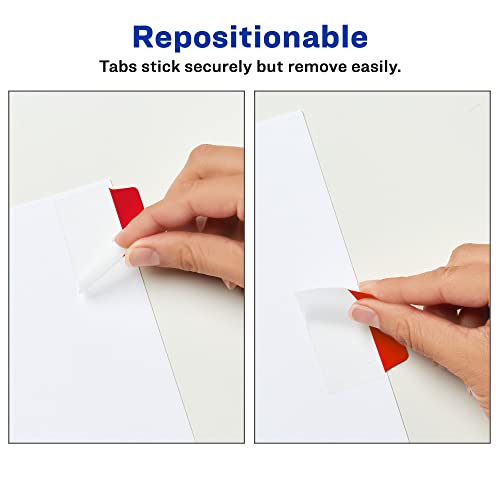 Avery Multiuse Ultra Tabs, 2" x 1.5", 2-Side Writable, Red/Blue/Green, 24 Repositionable Tabs (74754) - color: Red/Blue/Green, size: 24 tabs, style: 24 tabs