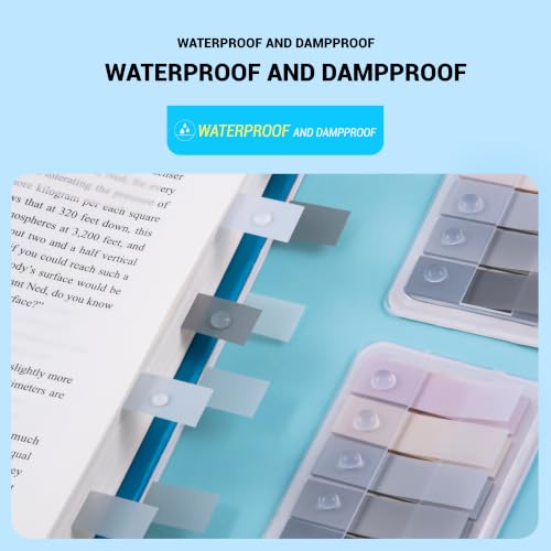 Golcellia Sticky Tabs, Neutral Book Tabs for Notebooks, 300 Pcs - color: Gray, Soft Beige, Taupe, Lilac, and Neutral Colors