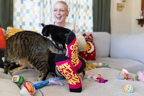 Lavley Women's Funny Socks Cute Novelty Gift for Women & Teens - color: One Cat Shy of Crazy